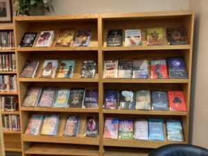 New young adult book display in The Nook.