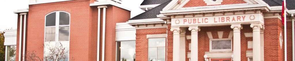 library exterior photo on library services page.